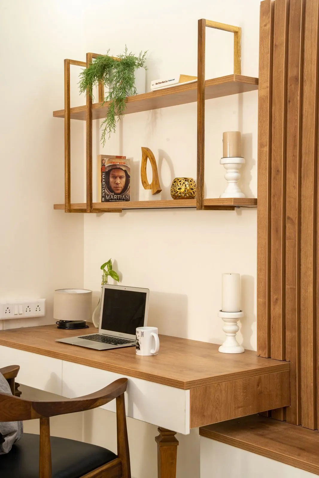 Minimalist study desk setup